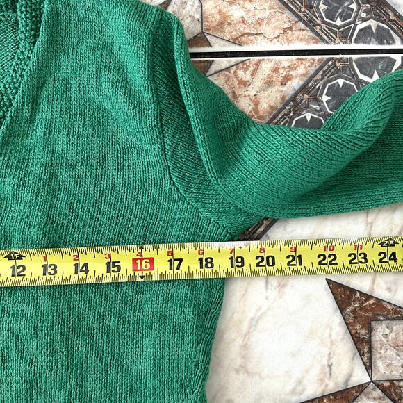 Exclusive Hand Knit for Ralph Lauren Medium Green Cardigan - Picture 4 of 6